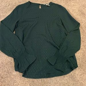 H&M forest green blouse